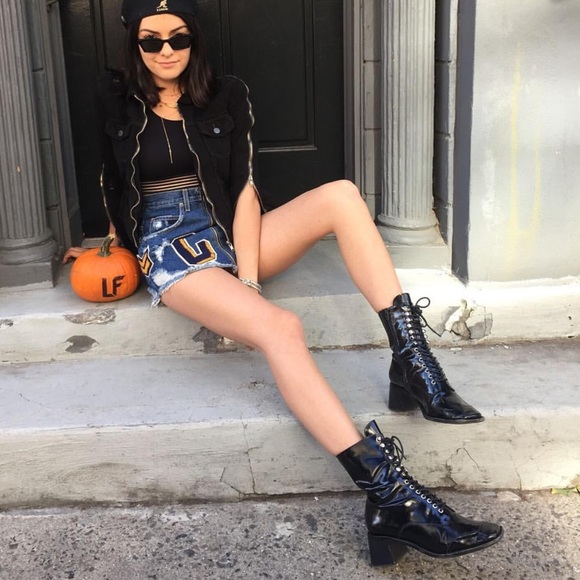 Jeffrey Campbell Lace Up square toe boots - Picture 5 of 5